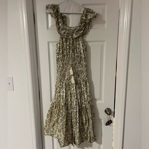 Floral Ruffle Sleeve Dress